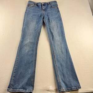 White Fox Boutique High-Rise Flare Bootcut Denim Jeans Mid Wash Size M